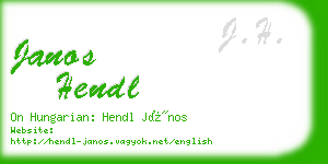 janos hendl business card